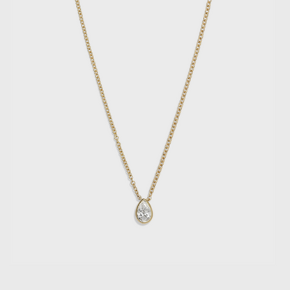 Bezel Set Pear Shape Pendant