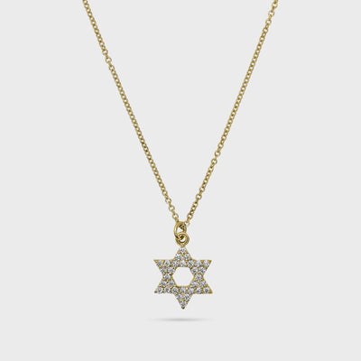 Diamond Star Of David Pendant