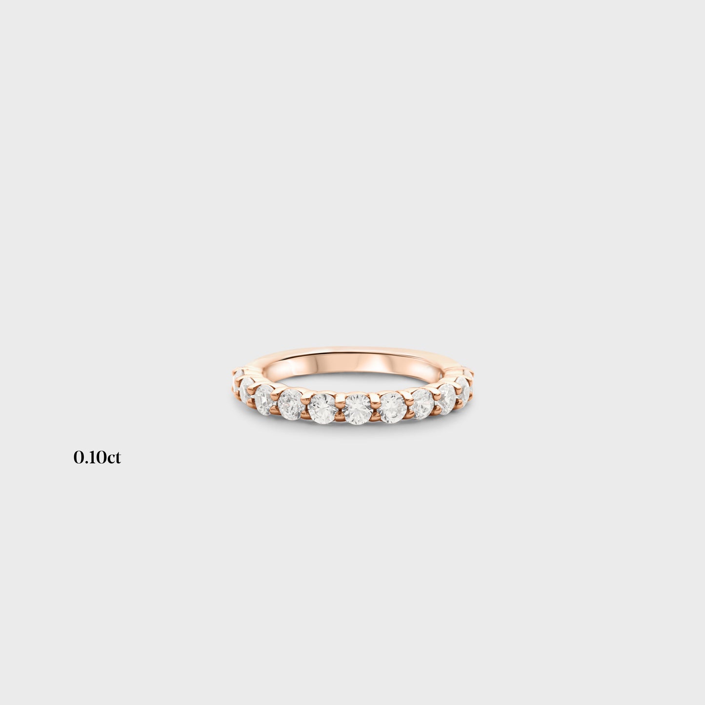 Half band | 14k rose | 0.10ct , Half band | 18k rose | 0.10ct