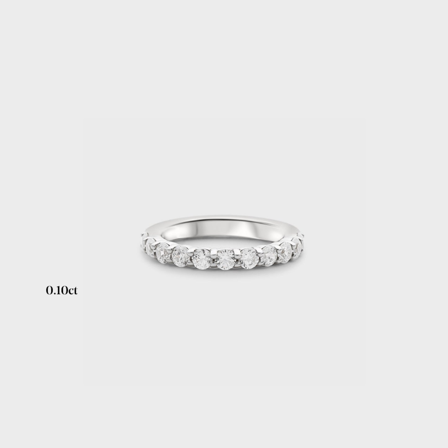 Half band | 14k white | 0.10ct , Half band | 18k white | 0.10ct , Half band | platinum | 0.10ct