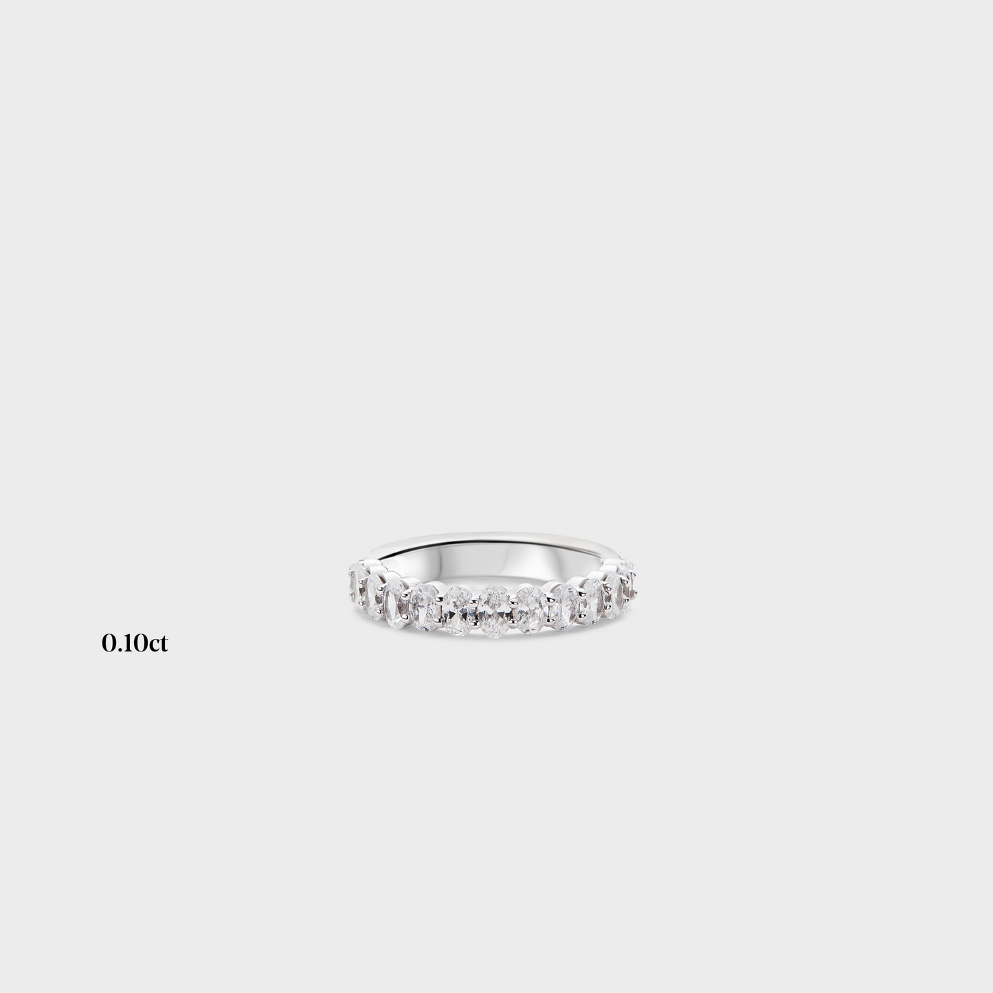 Half band | 14k white , Half band | 18k white | 0.10 ct , Half band | platinum | 0.10 ct