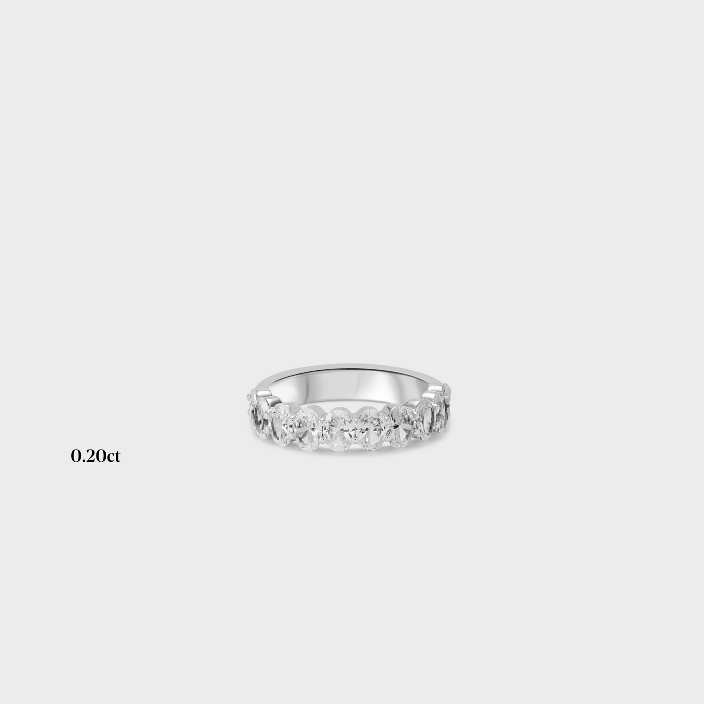 Half band | 14k white | 0.20 ct , Half band | 18k white | 0.20 ct , Half band | platinum | 0.20 ct