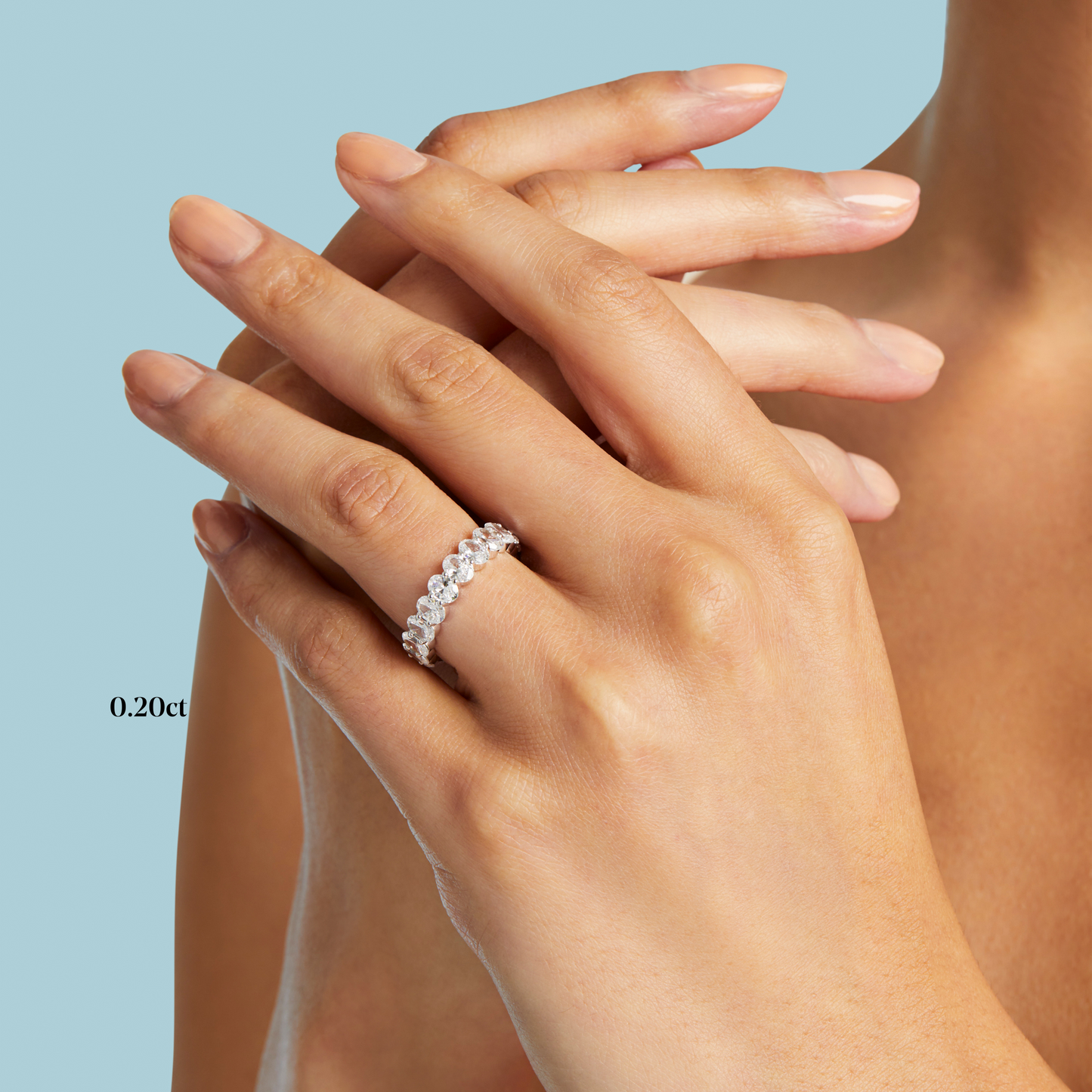 Defined Oval Diamond Band