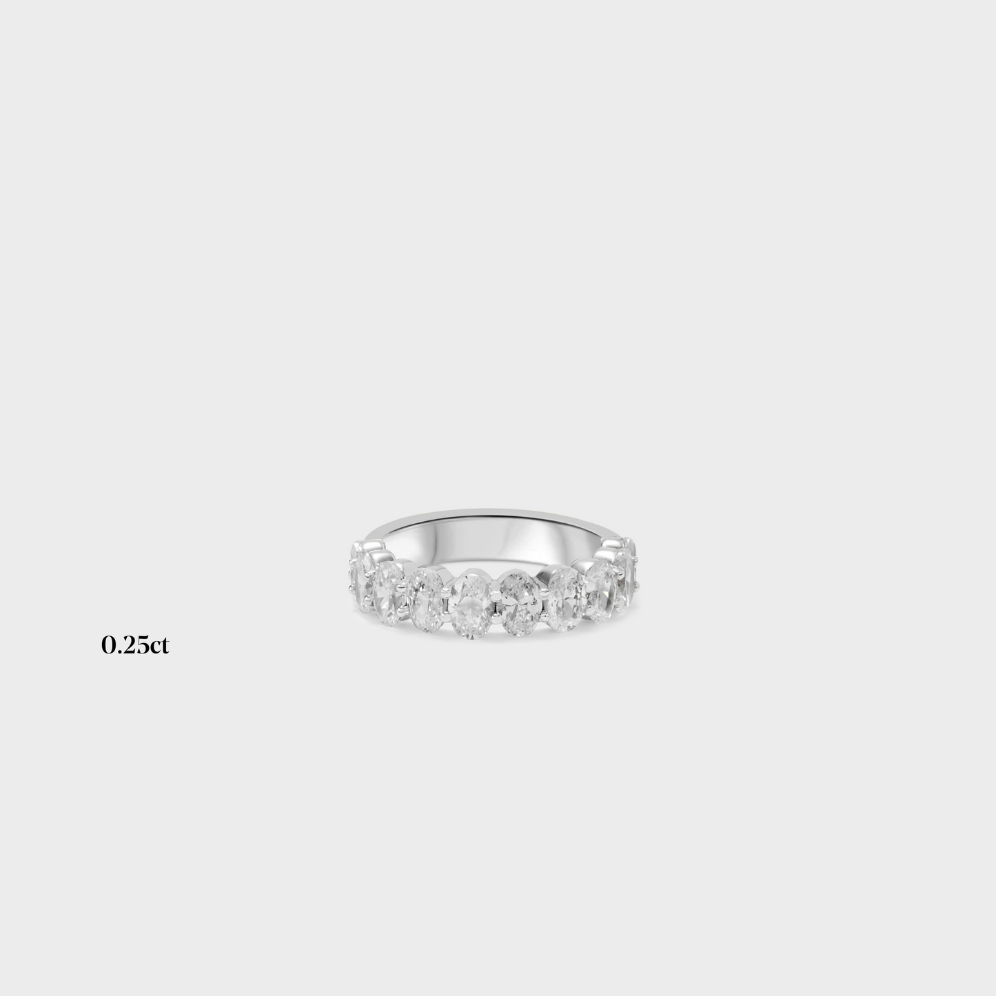 Half band | 14k white | 0.25 ct , Half band | 18k white | 0.25 ct , Half band | platinum | 0.25 ct