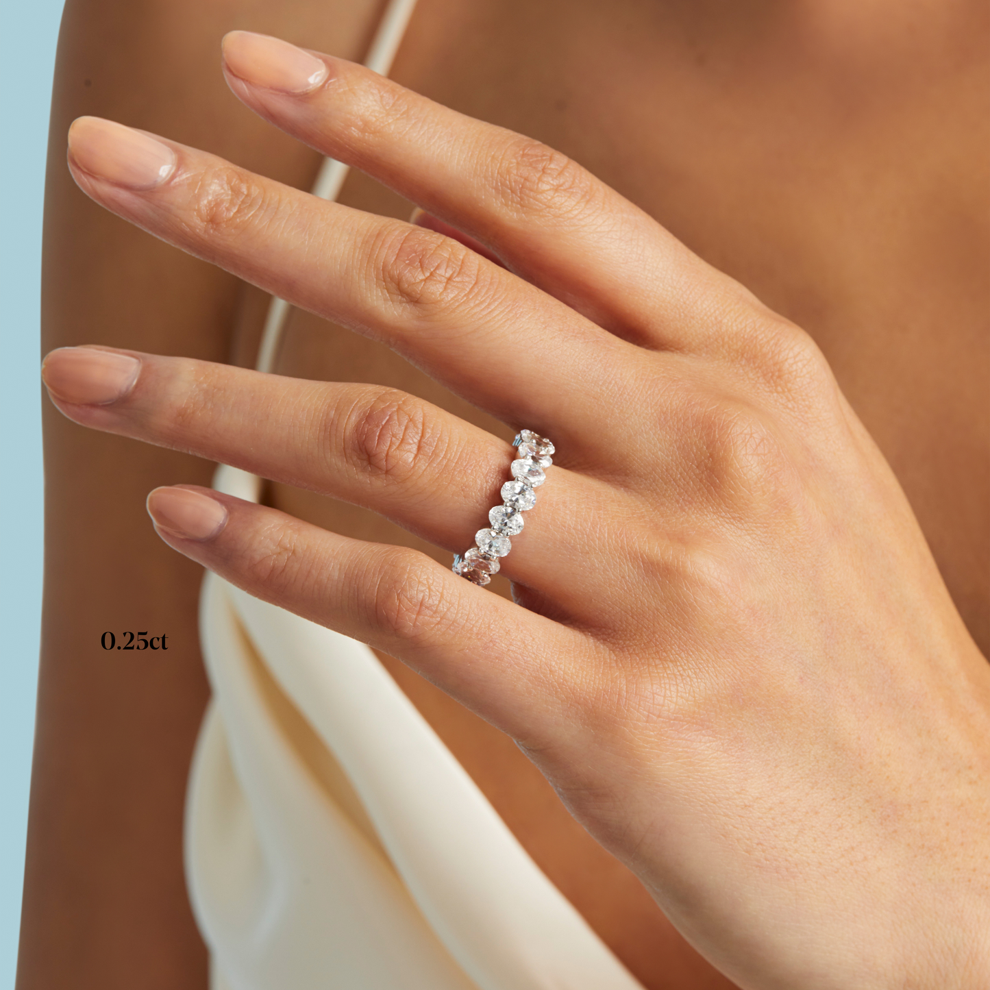 Defined Oval Diamond Band