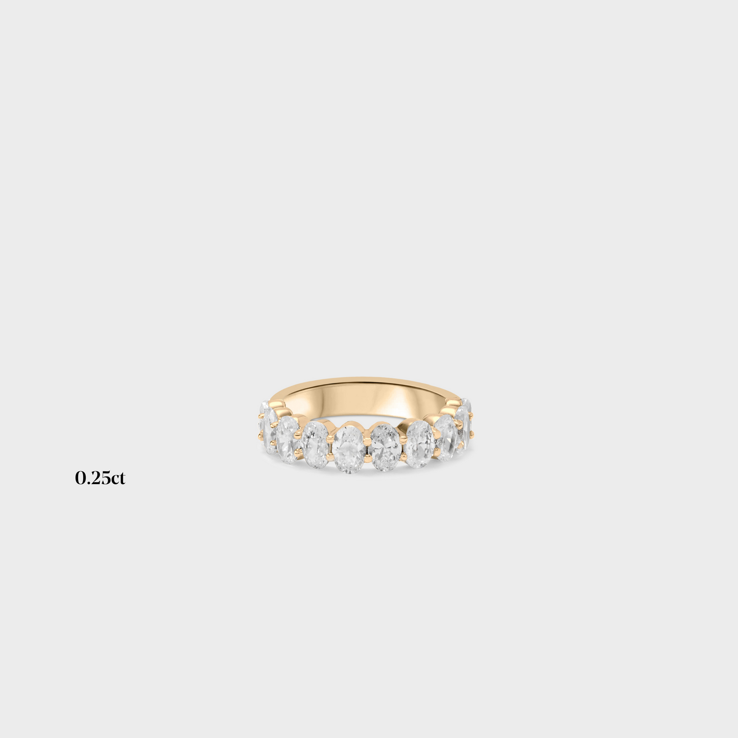 Half band | 14k yellow | 0.25 ct , Half band | 18k yellow | 0.25 ct