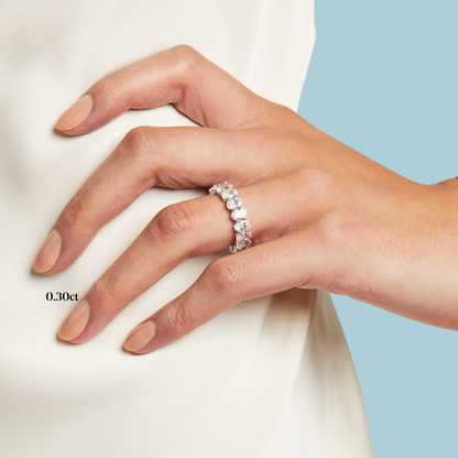 Defined Oval Diamond Band