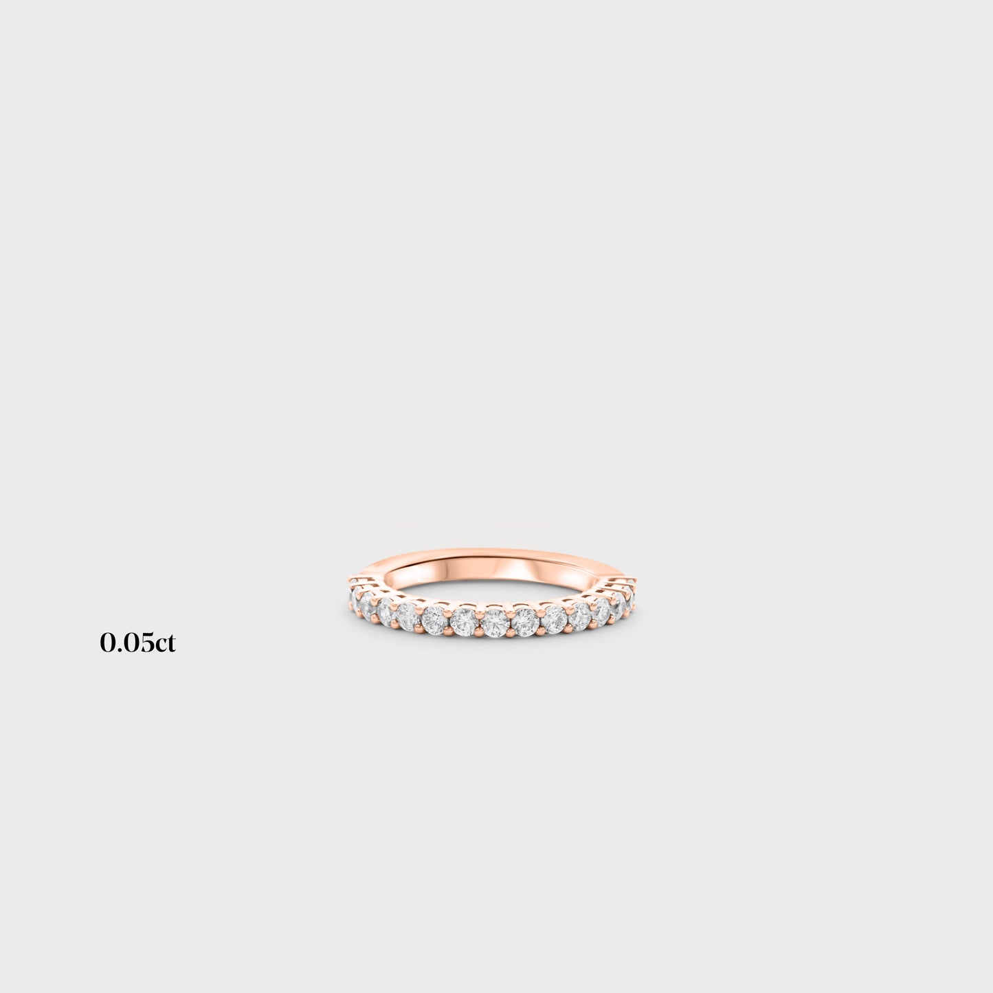 Half band | 14k rose | 0.05ct , Half band | 18k rose | 0.05ct