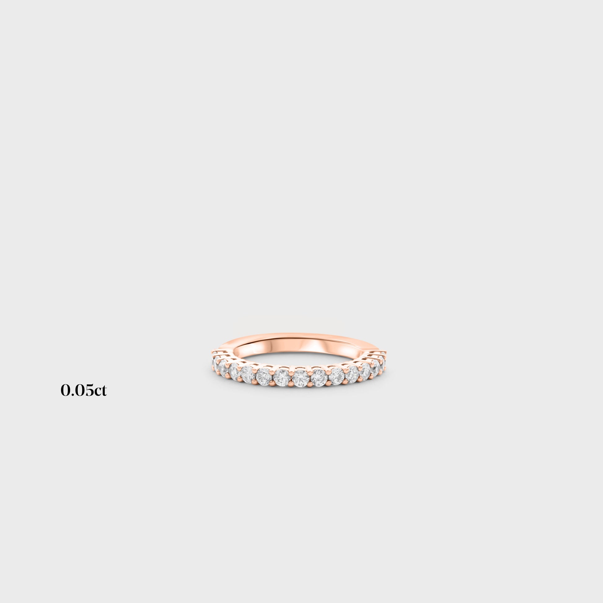 Half band | 14k rose | 0.05ct , Half band | 18k rose | 0.05ct