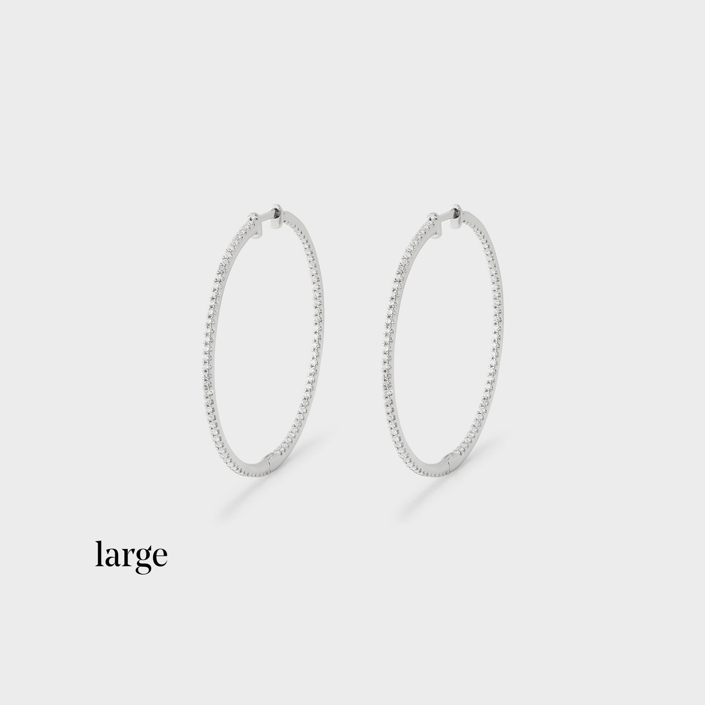 Super Skinny Pave Hoops