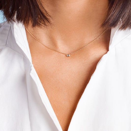 Baguette Bezel Necklace