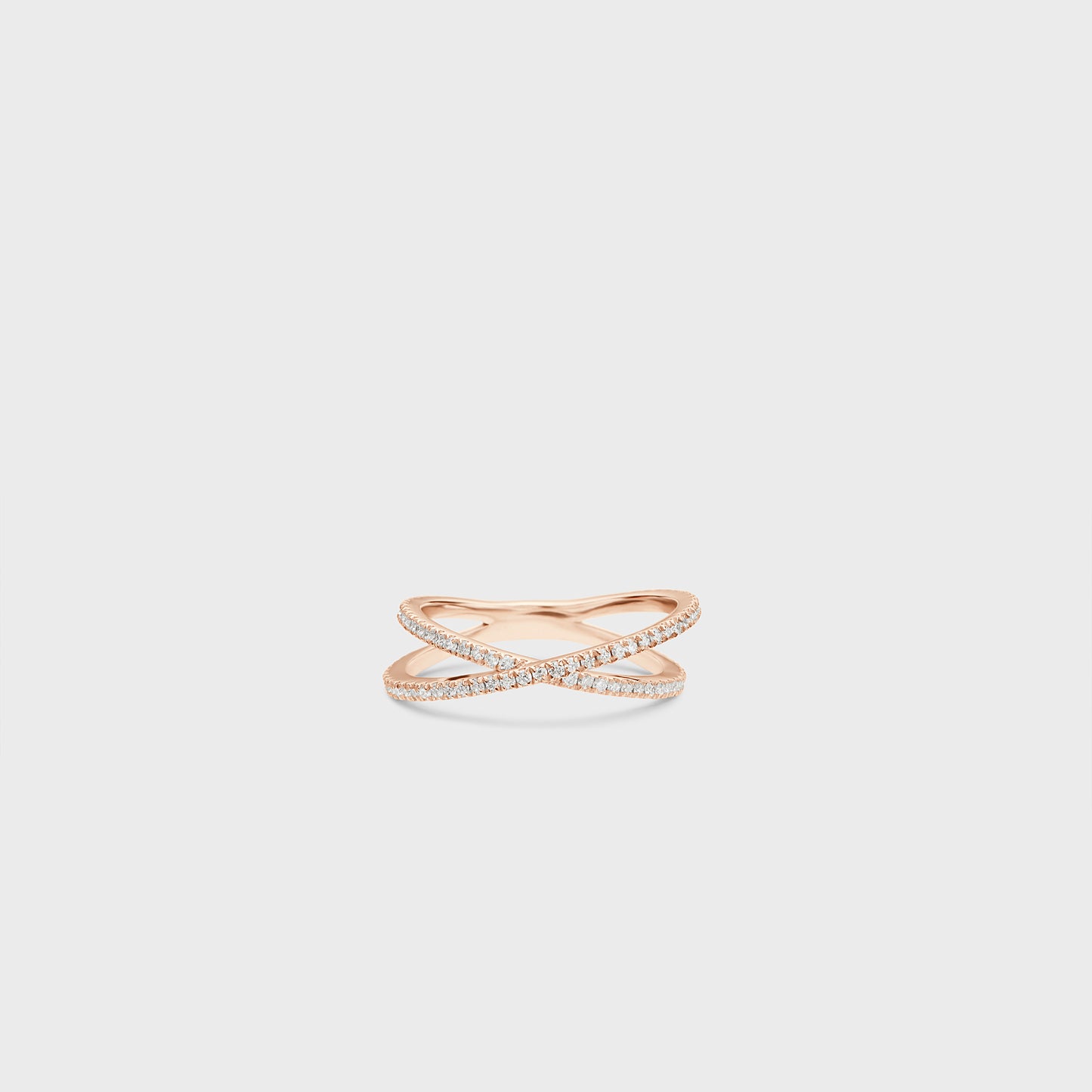 Pave Crossover Ring