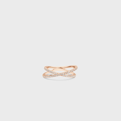 Pave Crossover Ring