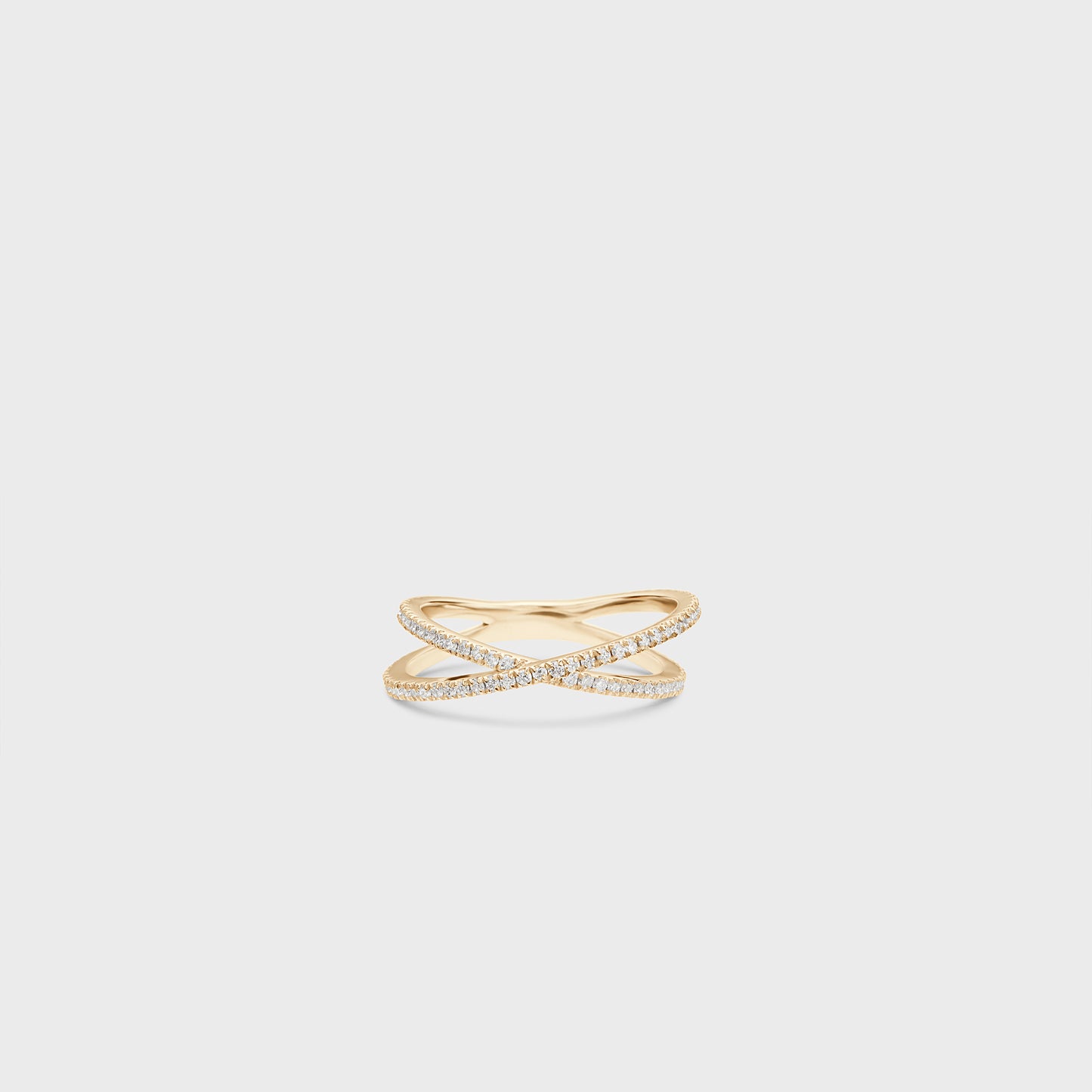 Pave Crossover Ring