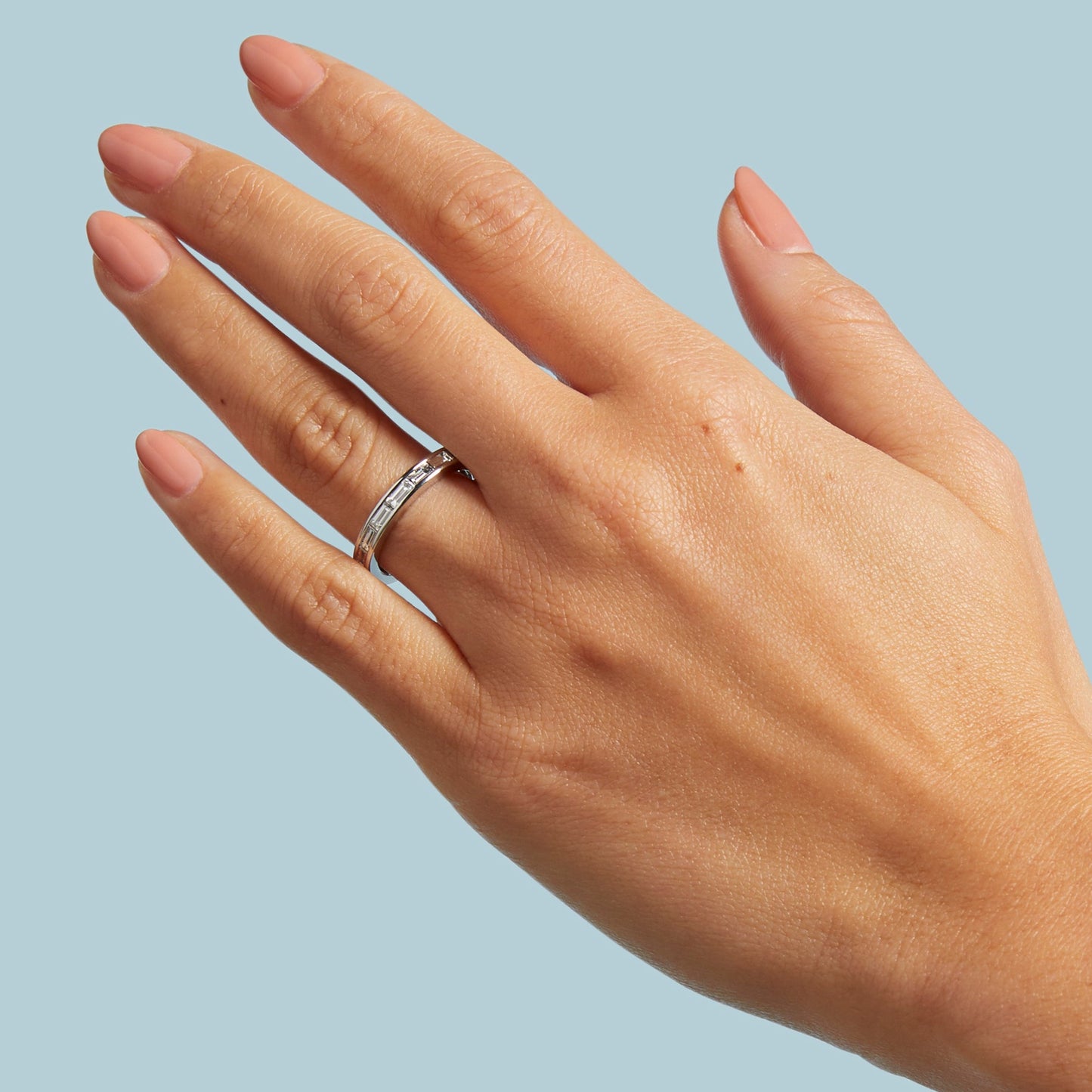 Channel Set Baguette Band