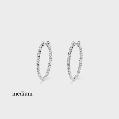 Super Skinny Pave Hoops
