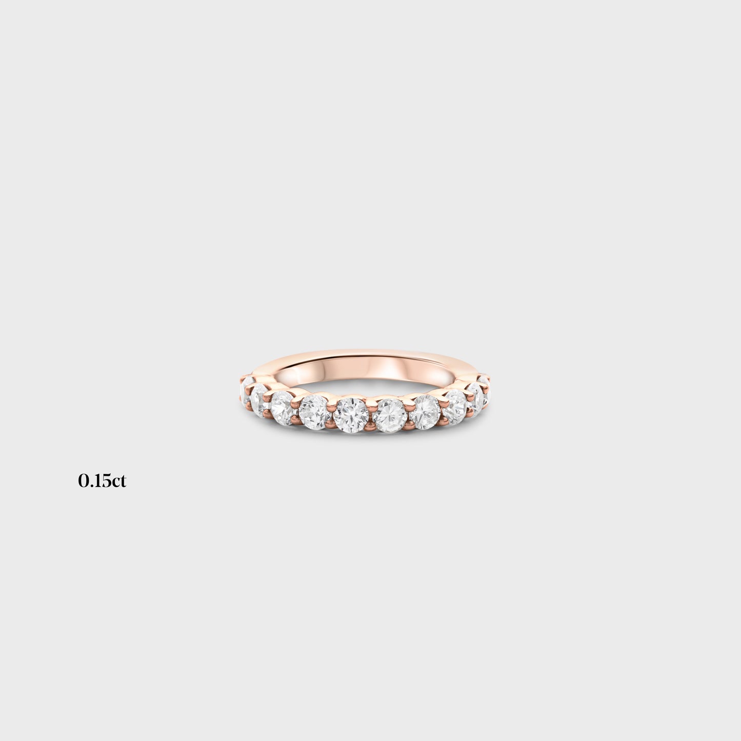 Half band | 14k rose | 0.15ct , Half band | 18k rose | 0.15ct