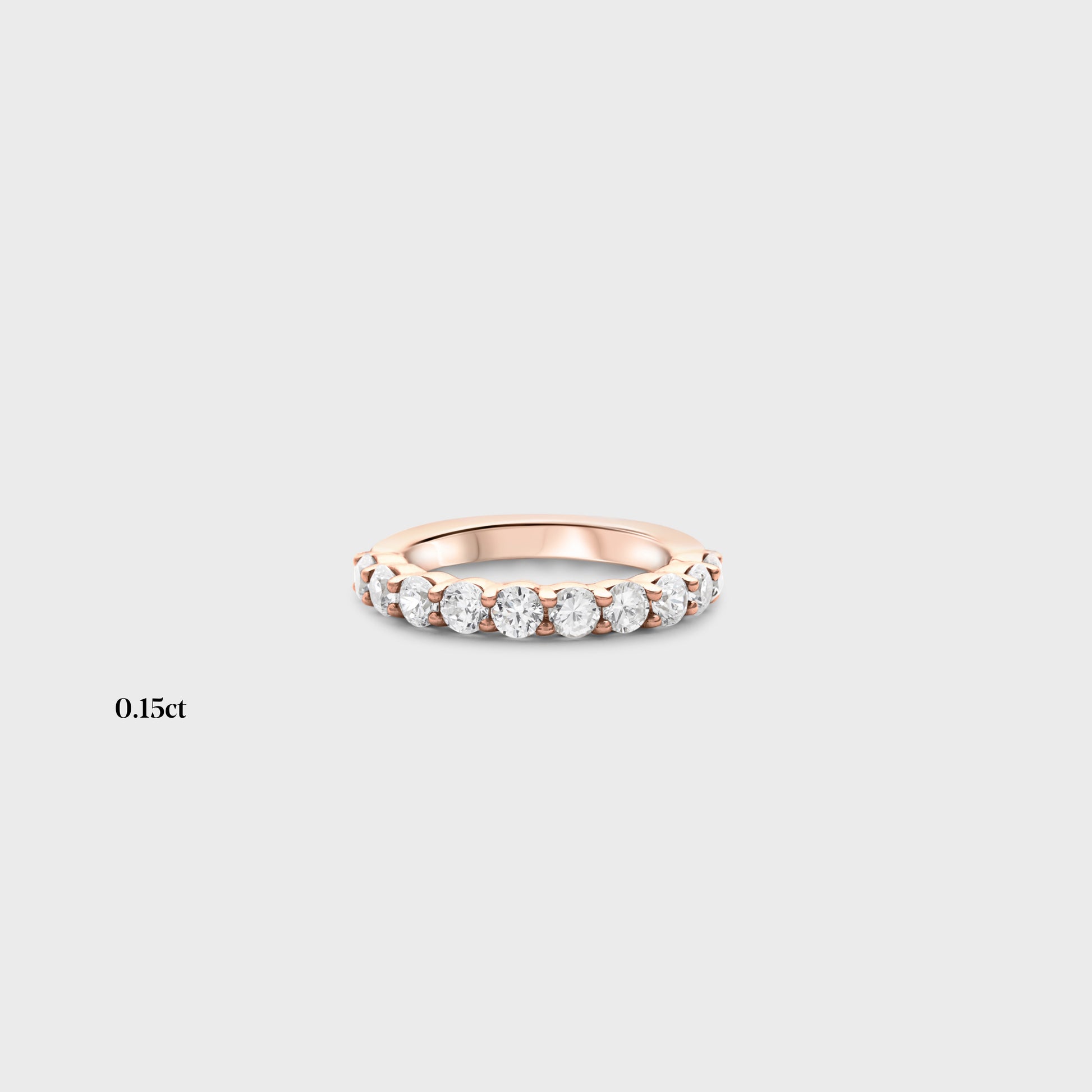 Half band | 14k rose | 0.15ct , Half band | 18k rose | 0.15ct