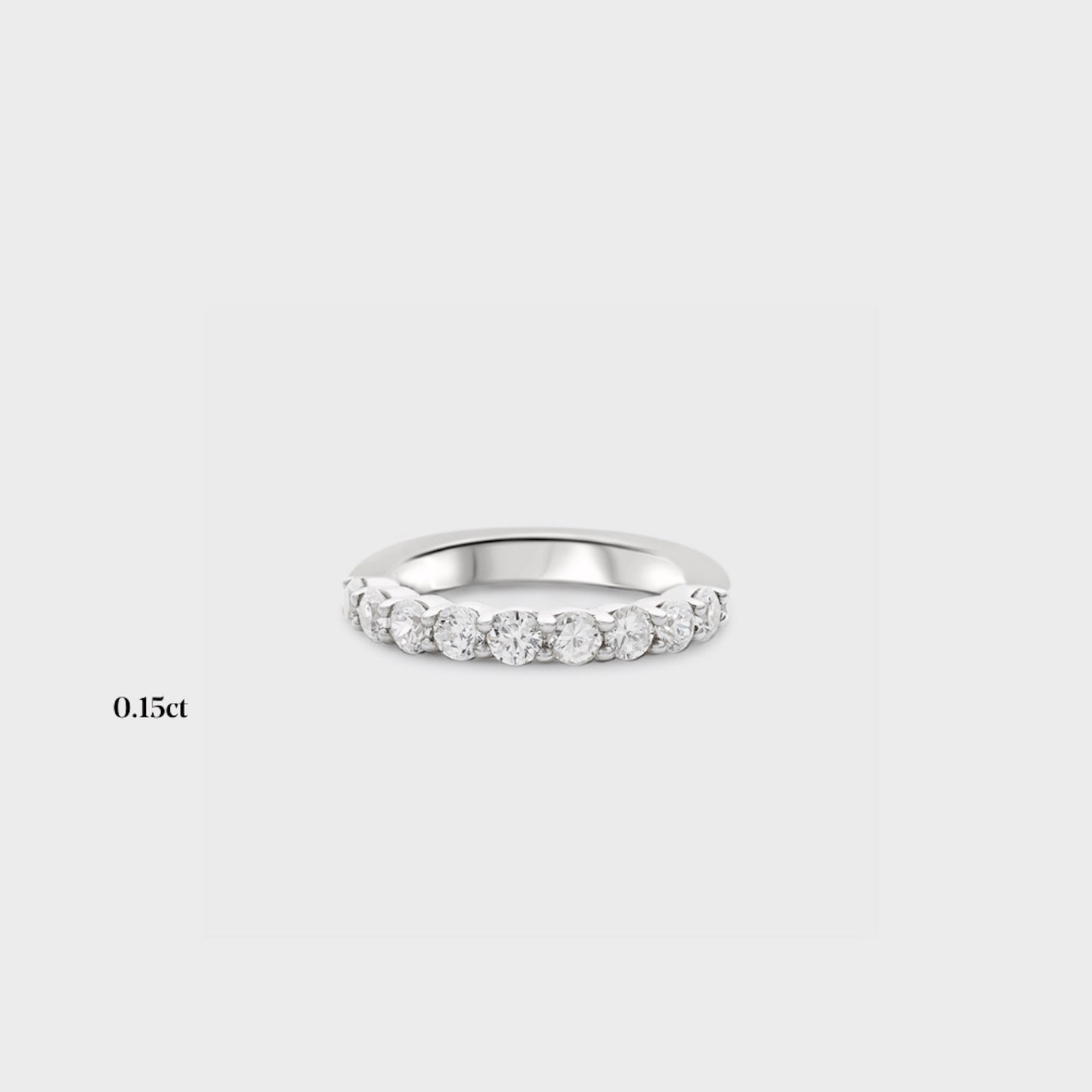 Half band | 14k white | 0.15ct , Half band | 18k white | 0.15ct , Half band | platinum | 0.15ct