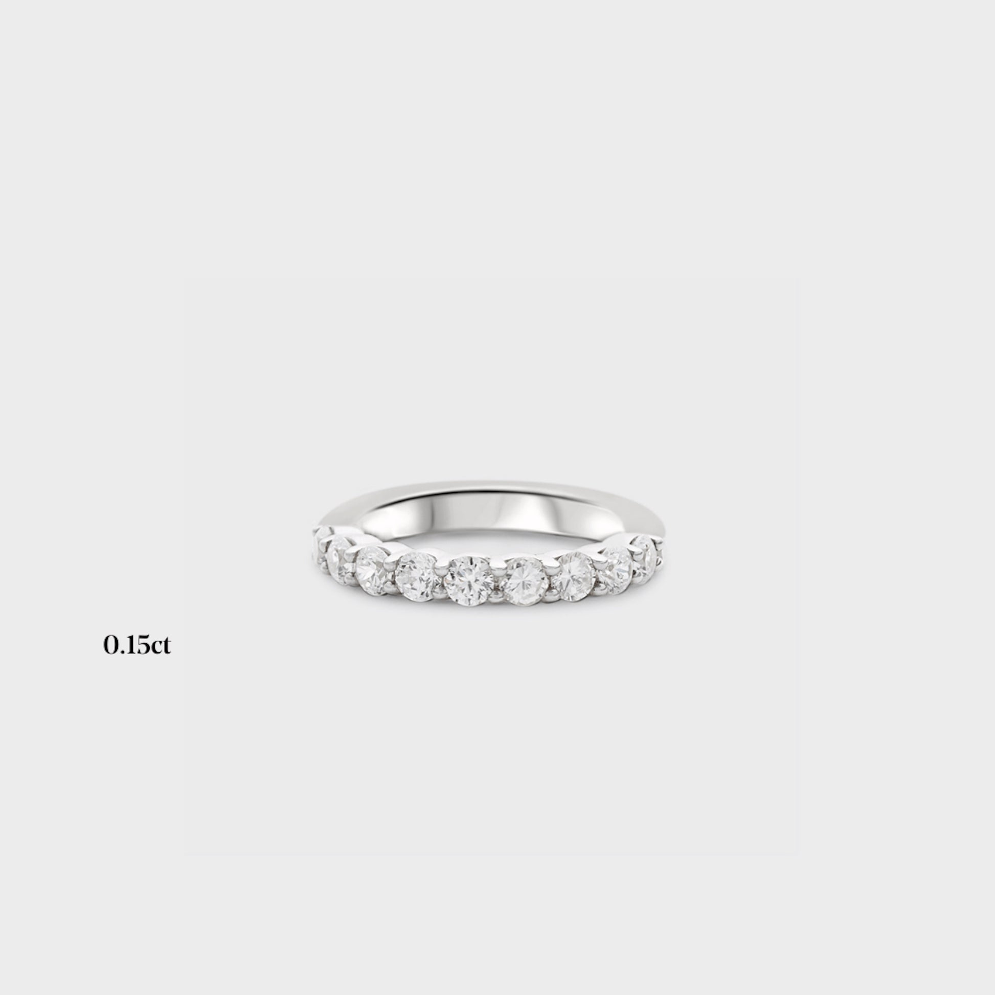 Half band | 14k white | 0.15ct , Half band | 18k white | 0.15ct , Half band | platinum | 0.15ct