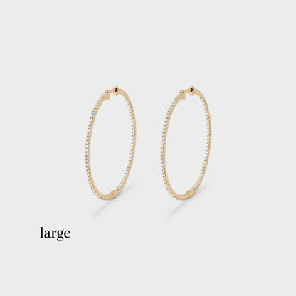 Super Skinny Pave Hoops