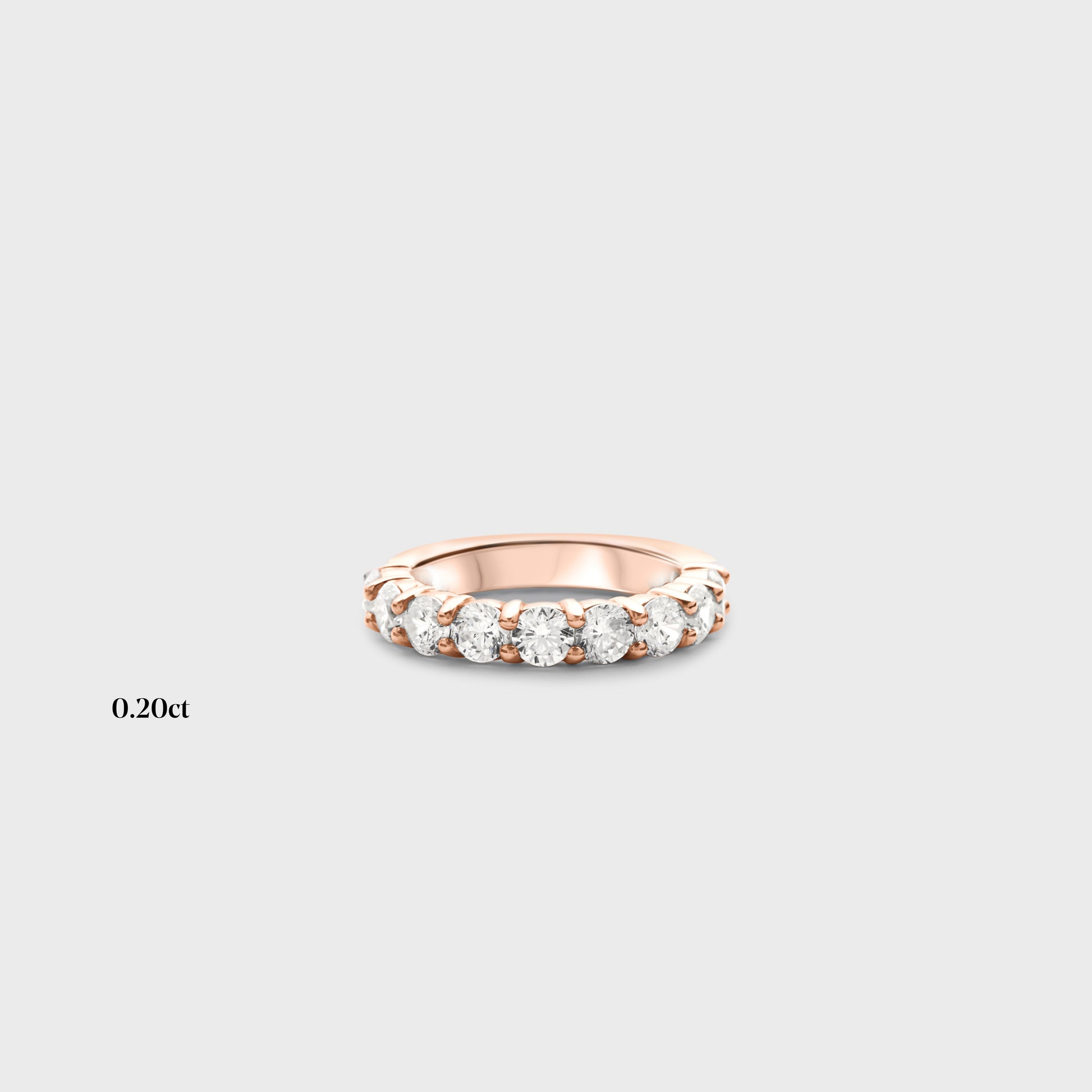 Half band | 14k rose | 0.20ct , Half band | 18k rose | 0.20ct