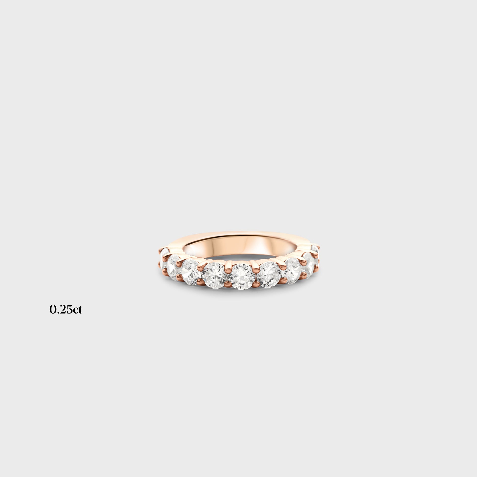 Half band | 14k rose | 0.25ct , Half band | 18k rose | 0.25ct