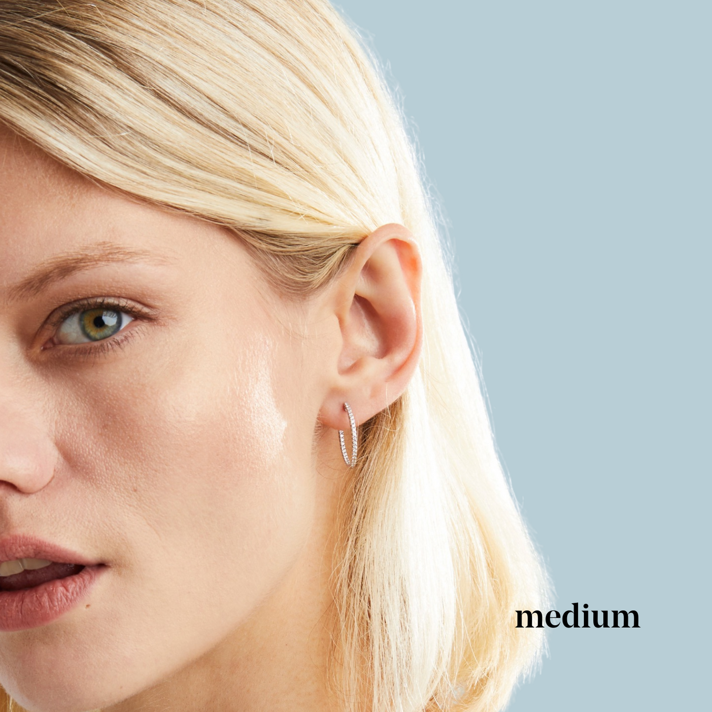 Super Skinny Pave Hoops