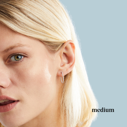 Super Skinny Pave Hoops