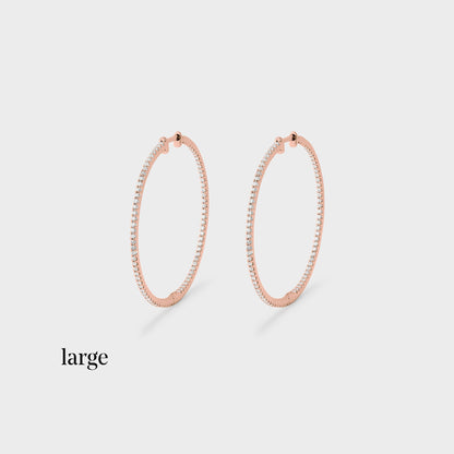 Super Skinny Pave Hoops