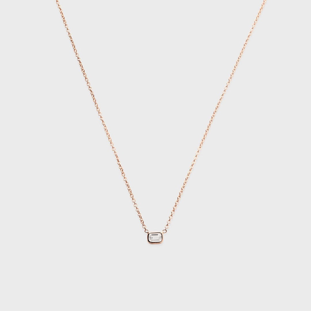 Baguette Bezel Necklace