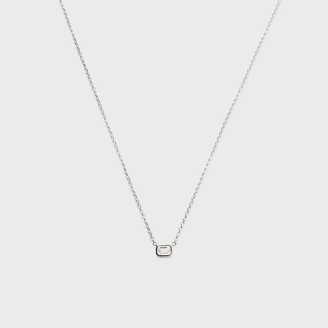 Baguette Bezel Necklace