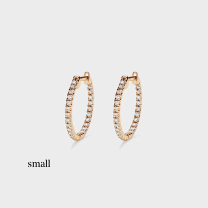 Super Skinny Pave Hoops
