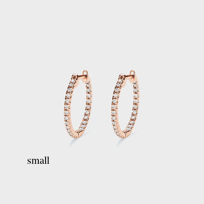 Super Skinny Pave Hoops