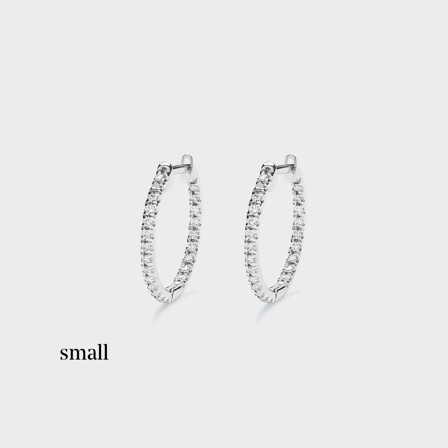 Super Skinny Pave Hoops