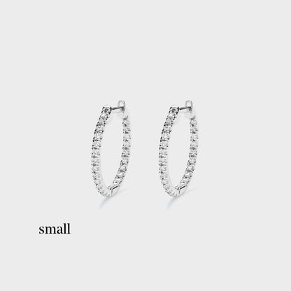 Super Skinny Pave Hoops