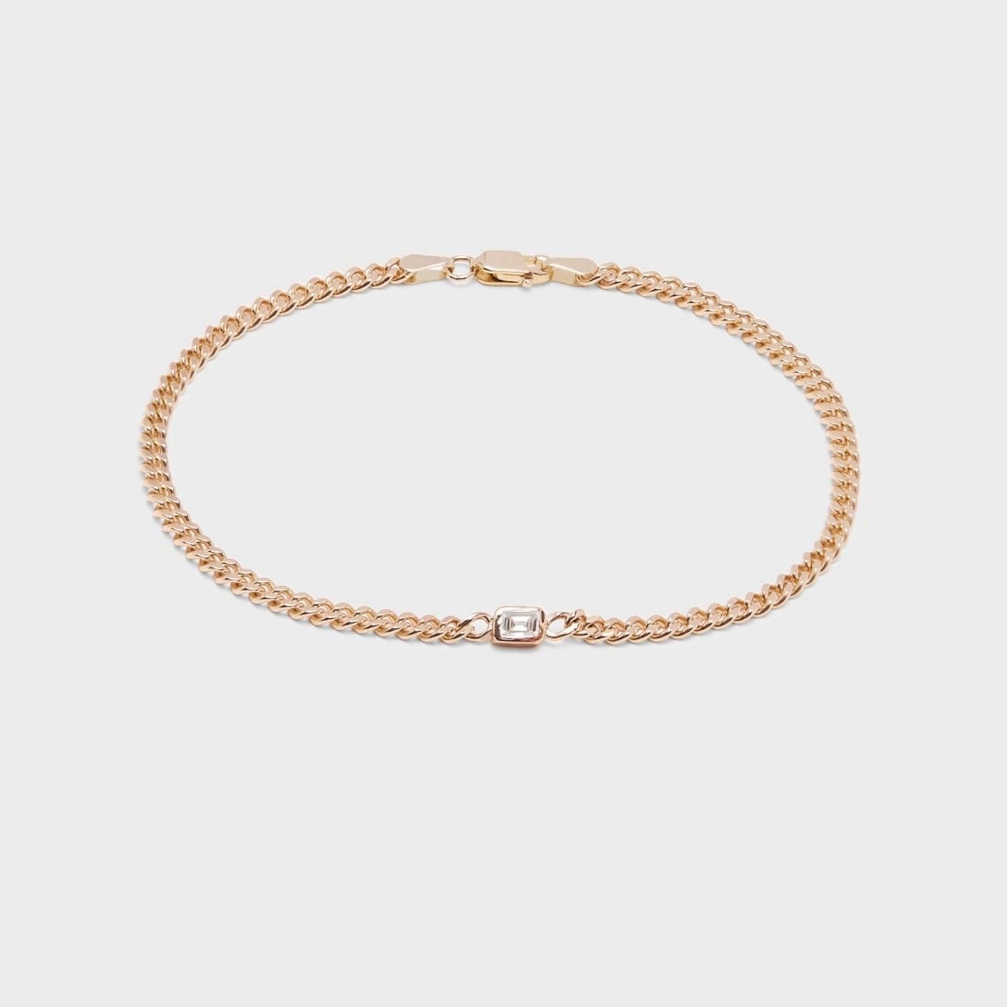 Emerald Cut Chelsea Chain Bracelet