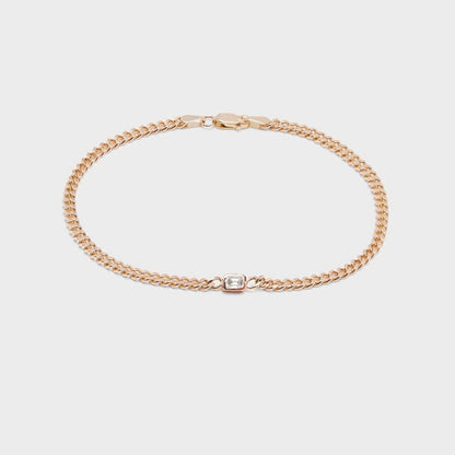 Emerald Cut Chelsea Chain Bracelet