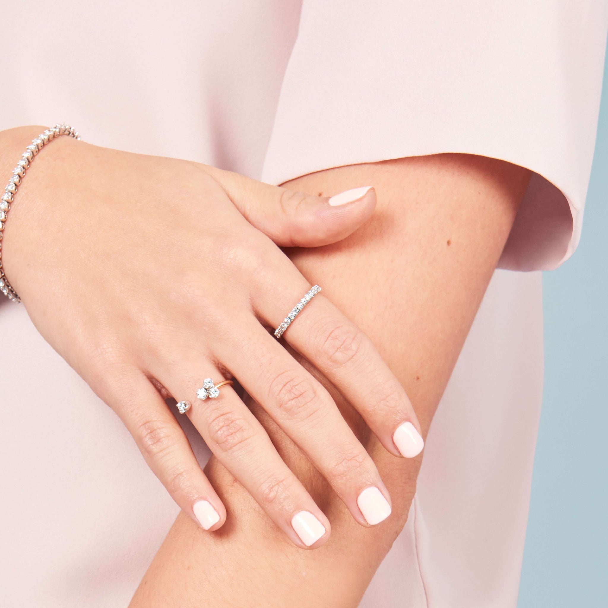 White Diamond Trinity Ring | Satomi Kawakita Jewelry