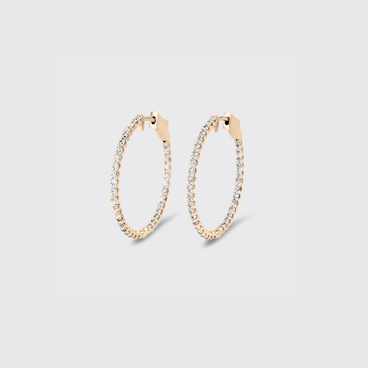 Inside Out Diamond Hoops