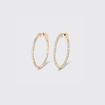 Inside Out Diamond Hoops