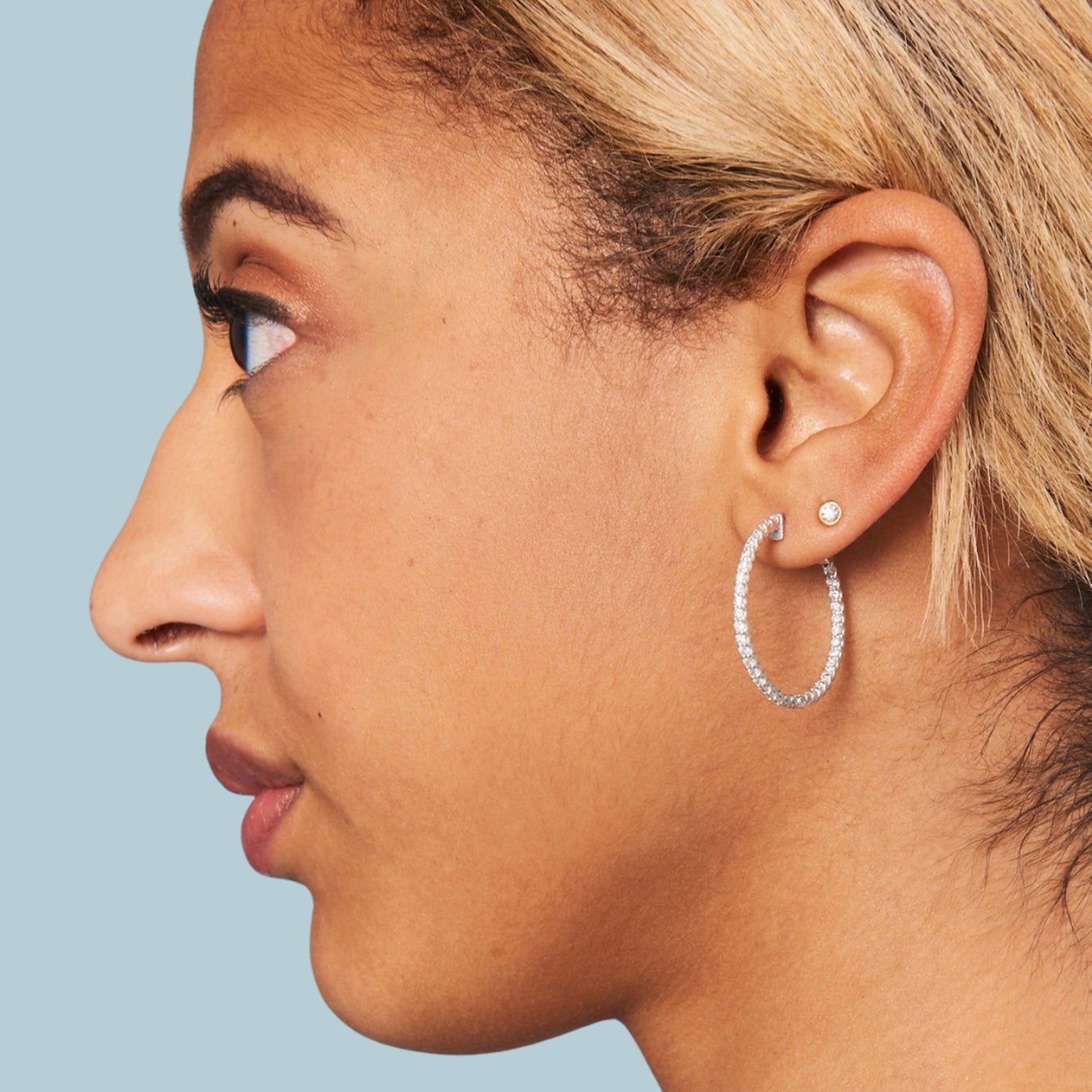 Inside Out Diamond Hoops