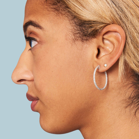 Inside Out Diamond Hoops