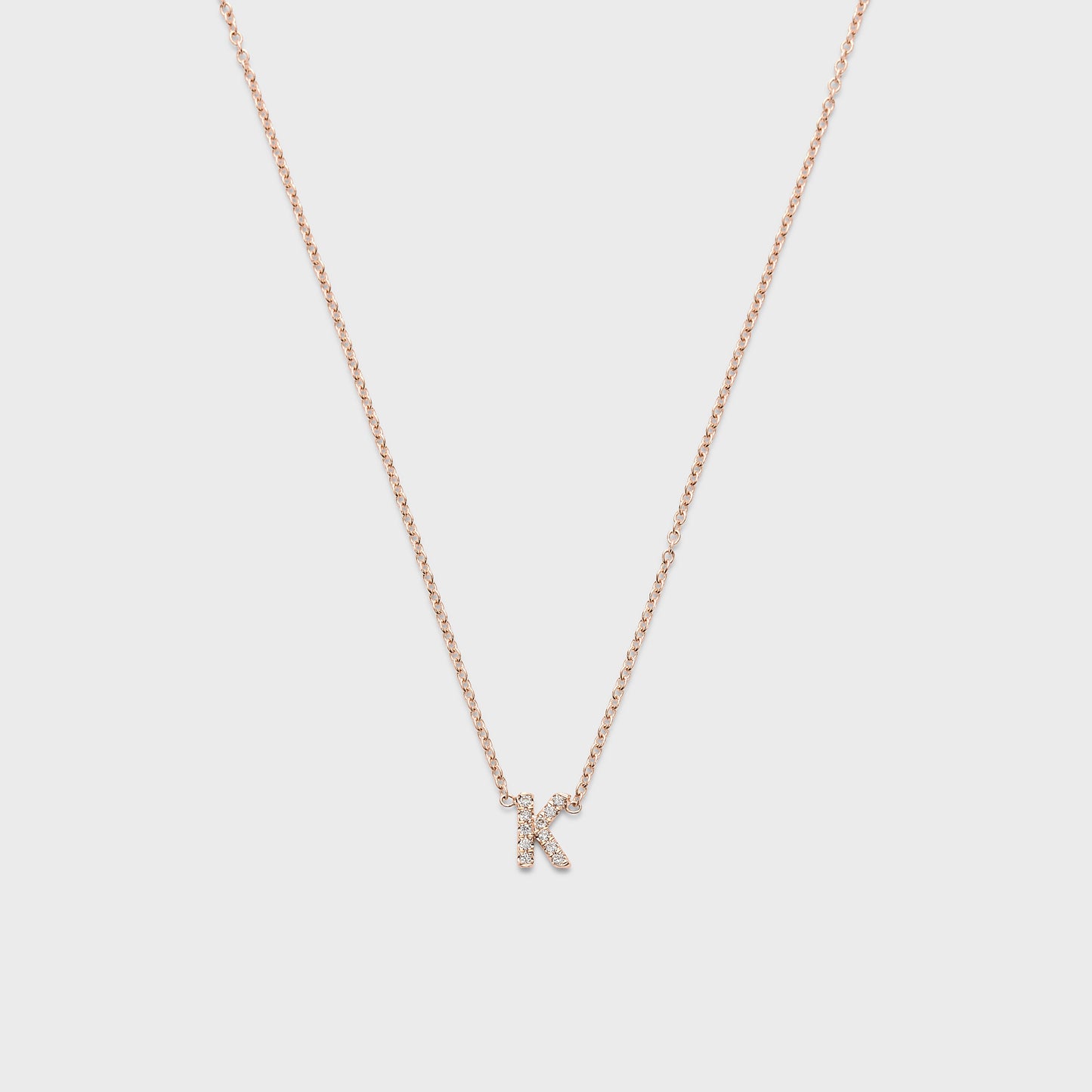 Petite Pave Initial Pendant