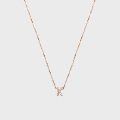 Petite Pave Initial Pendant
