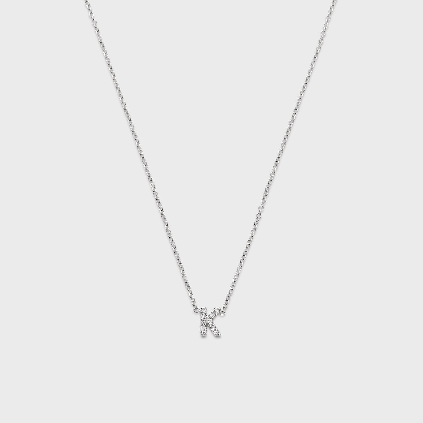 Petite Pave Initial Pendant