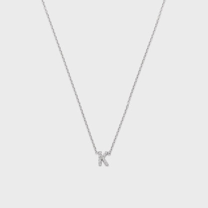 Petite Pave Initial Pendant