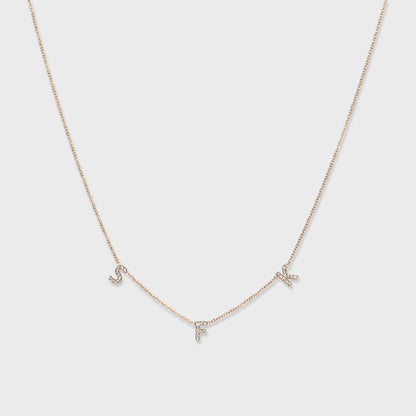 Petite Pave Initial Pendant