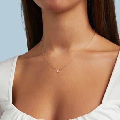 Petite Pave Initial Pendant