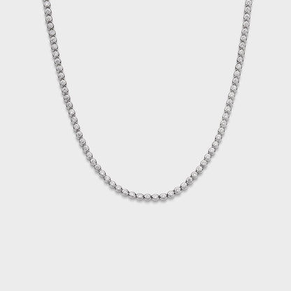Bezel Set Diamond Tennis Necklace